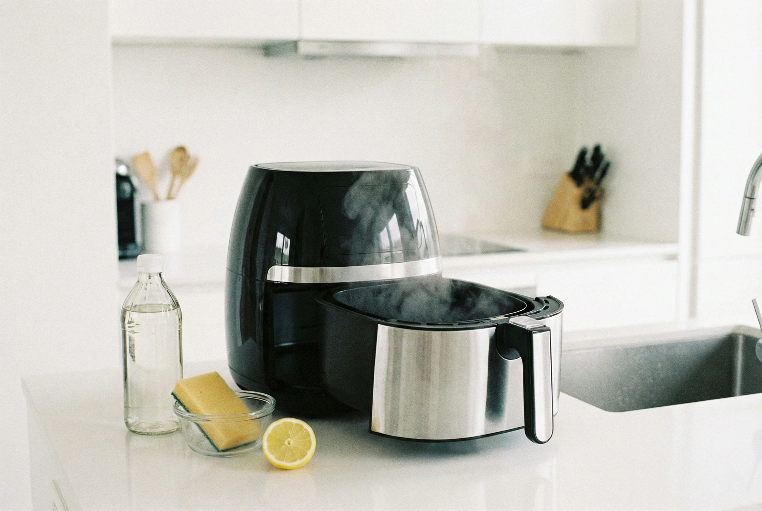 Nettoyer son Airfryer sans effort : la méthode du vinaigre chaud